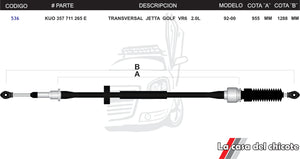 Chicote Transversal Jetta,Golf VR6 2.0L Mod.92-00