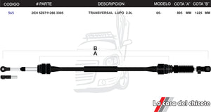 Chicote Transversal Lupo 2.0L Modelo.2005-