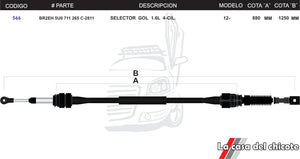 Juego Chicotes Selector de Velocidades Gol,Vento Mod.2012-2015