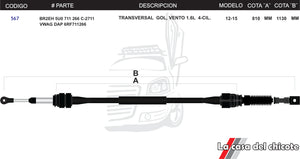 Juego Chicotes Selector de Velocidades Gol,Vento Mod.2012-2015