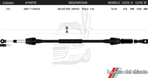 Chicote Selector De Velocidades Vento Modelo.2015-