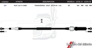 Chicote Transversal Golf Jetta A4 2.0L Modelo.99-