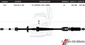 Chicote Selector de Velocidades T/A Express Van Cargo Modelo.2007-