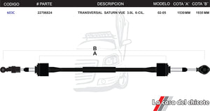 Chicote Transversal Saturn Vue 3.0L 6cil. Modelo.02-05