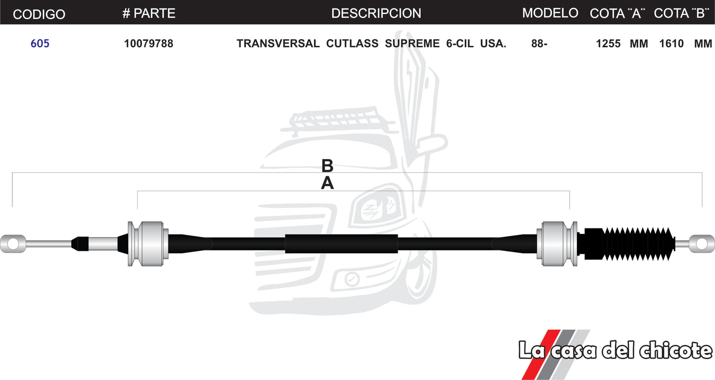 Chicote Transversal Cultass Supreme Modelo.88-