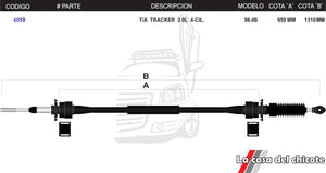 Chicote Selector de Velocidades T/A Tracker 2.0L 4cil. Modelo.96-06