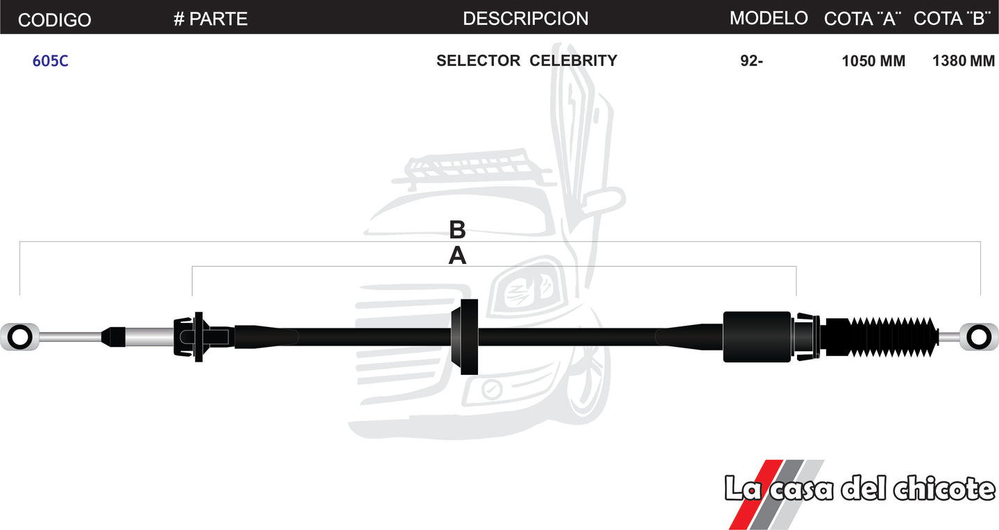 Chicote Selector de Velocidades Celebrity Modelo.92-