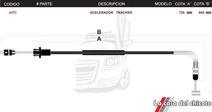 Chicote de Acelerador Tracker