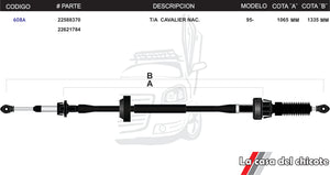 Chicote Selector de Velocidades T/A Cavalier Nacional Modelo.95-