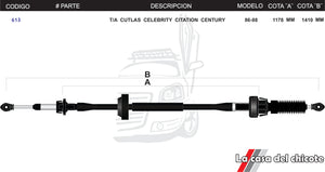 Chicote Selector de Velocidades T/A Cutlas Celebrity Citation Century Modelo.86-88