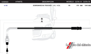 Chicote de Sobre Marcha Tracker 1.6L 4cil. Modelo.1996-