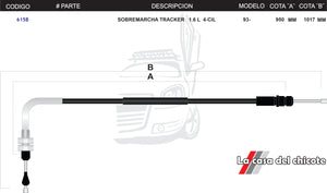 Chicote De Sobre Marcha Tracker 1.6L 4cil. Modelo.1993-