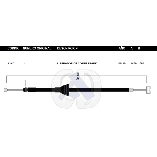 Chicote Liberador de Cofre Spark Modelo.05-10