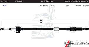 Chicote Selector de Velocidades T/A Malibu 3.5L V6 Modelo.2007-