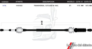 Chicote Transversal Cutlass V6 Nacional Modelo.97-