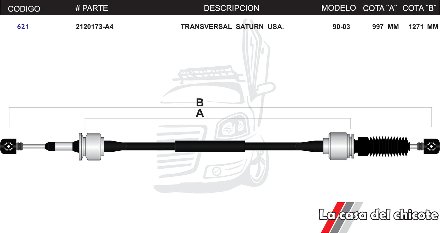 Chicote Transversal Saturn USA Modelo.90-03