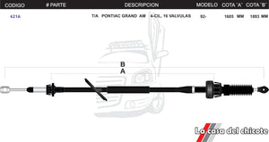 Chicote Selector de Velocidades T/A Pontiac Grand Am Modelo.92-