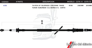 Chicote Selector de Velocidades T/a Pick Up Silverado Cheyenne Tahoe Yukon Suburban Modelo.95-98