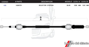 Chicote Selector De Velocidades Citation Modelo.86-88