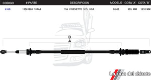 Chicote Selector de Velocidades T/A Corvette 5.7L USA Modelo.98-00