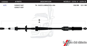 Chicote Selector de Velocidades T/A Buick Lumina 6cil. USA