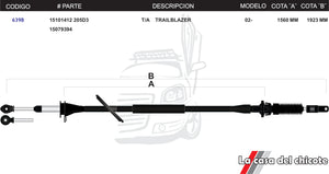 Chicote Selector de Velocidades T/A Trailblazer Modelo.02-