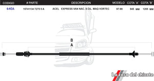 Chicote de Acelerador Express Van 8cil Maq. Vortec Modelo.97-99
