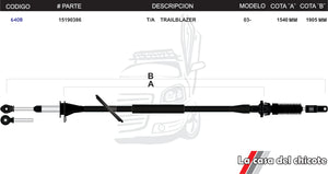 Chicote Selector de Velocidades T/A Trailblazer Modelo.03-