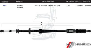 Chicote Selector de Velocidades T/A Silverado Cabina y 1/2 4x4 Modelo.2005-