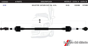 Chicote Selector de Velocidades Saturn Vue 3.0L 6cil. Modelo.02-05