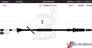 Chicote Selector de Velocidades T/A Hummer H2 8cil. Modelo.06-08