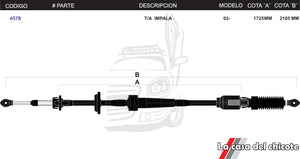 Chicote Selector de Velocidades T/A Impala Modelo.2002-