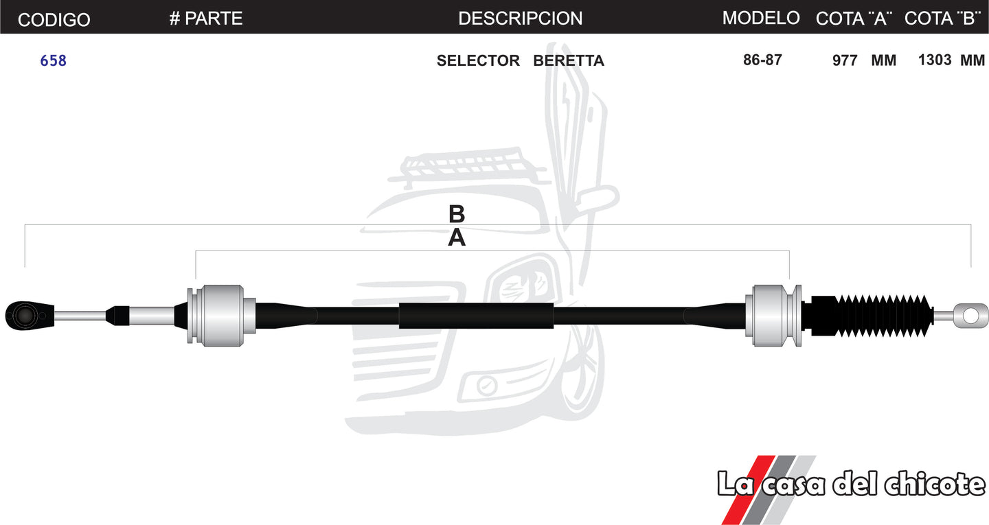 Chicote Selector De Velocidades Beretta Modelo.86-87