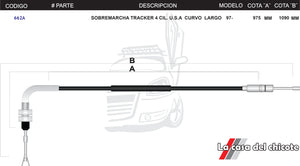 Chicote de Sobre Marcha Tracker 4cil. U.S.A Curvo Largo Modelo.1997-