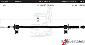 Chicote Selector de Velocidades T/A Tracker  2.0L 4cil.