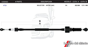 Chicote Selector de Velocidades Astras Nacional Modelo.2004-