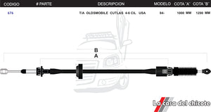 Chicote Selector de Velocidades T/A Oldsmobile Cutlass 4-6cil. USA Modelo.84-