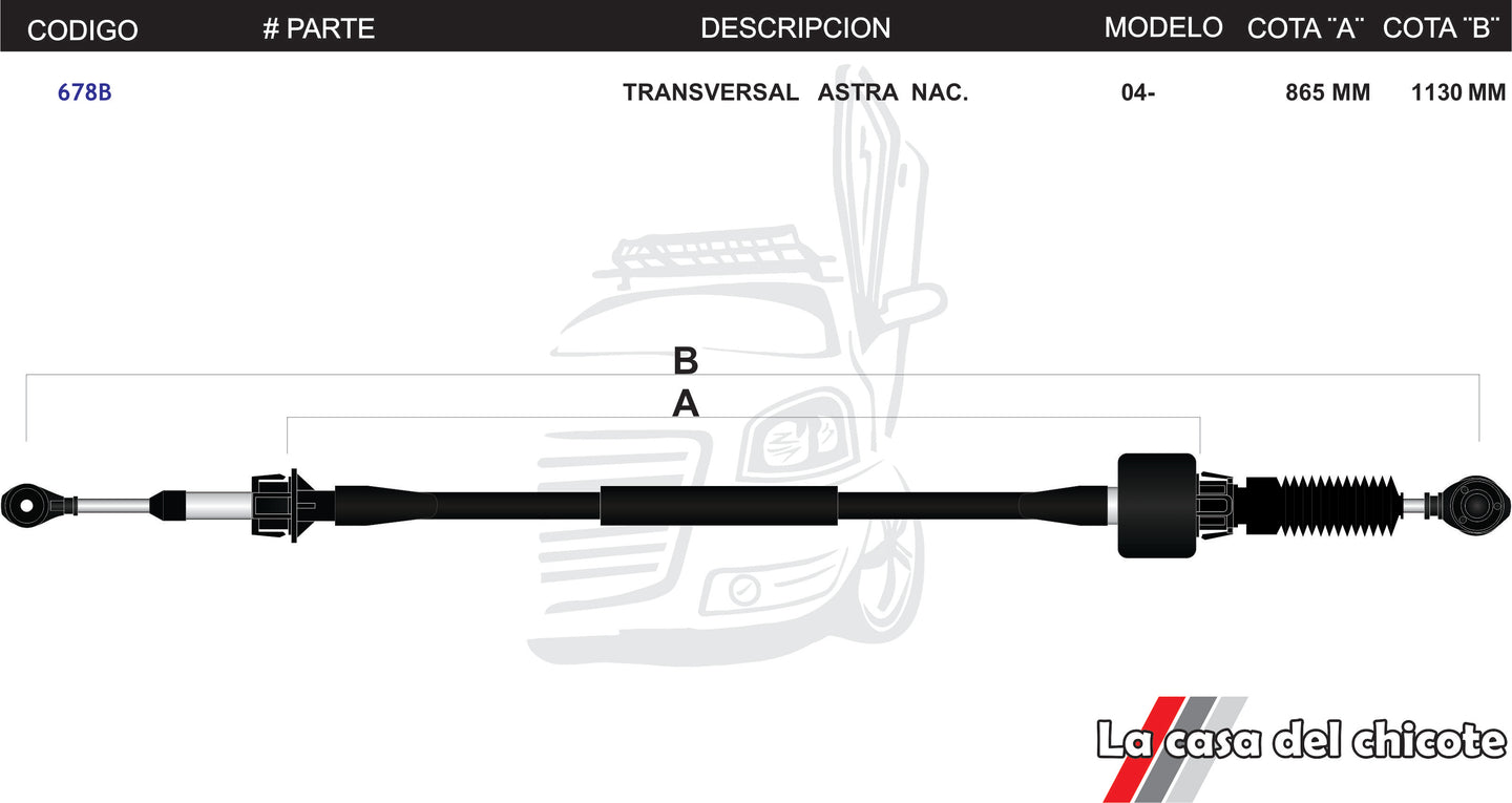 Chicote Transversal Astra Nacional Modelo.2004-