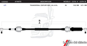 Chicote Transversal Century Nacional 2.8L 6cil. Modelo.89-