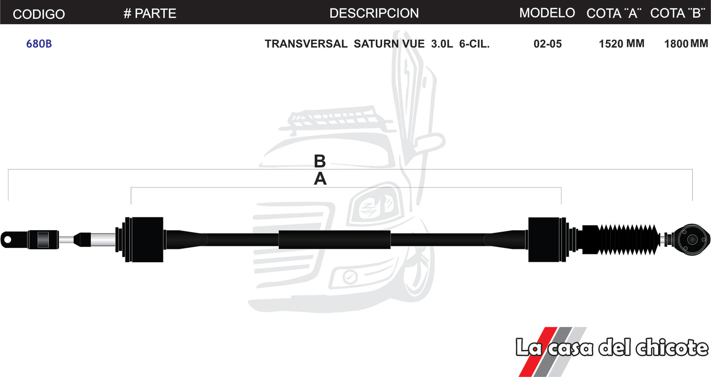 Chicote Transversal Saturn Vue 3.0L 6cil. Modelo.02-05