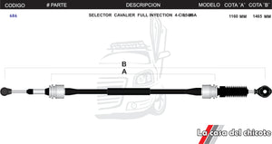 Chicote Selector de Velocidades Cavalier Fuel Inyection 4cil. USA Modelo.95-98