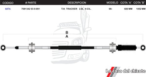 Chicote Selector de Velocidades T/A Tracker 2.0L 4cil. Modelo.2008-