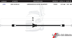 Chicote Liberador de Cofre Ecosport Modelo-Todos