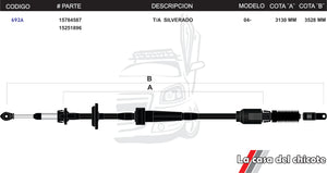 Chicote Selector de Velocidades T/A Silverado Modelo.2004-