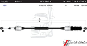 Chicote Selector de Velocidades Sunfire Modelo.89-