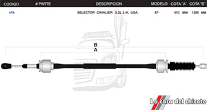 Chicote Selector de Velocidades Cavalier 2.2L USA Modelo.87-