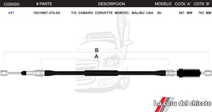 Chicote Selector de Velocidades T/A Camaro Corvette Montecarlo Malibu USA Modelo.95-