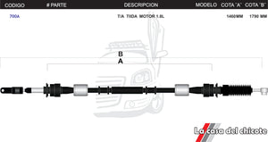 Chicote Selector de Velocidades T/A Tiida Modelo-Todos