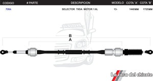 Chicote Selector de Velocidades Tiida Modelo.2013-