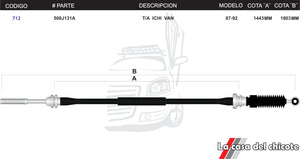 Chicote Selector de Velocidades T/A Ichi Van Modelo.87-92